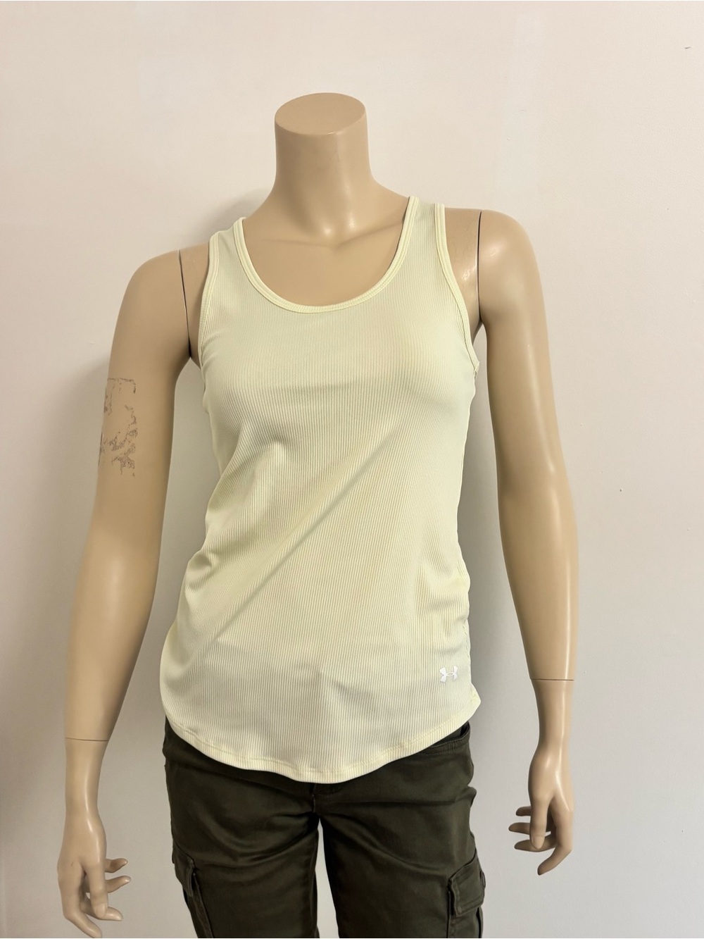 Under Armour Women's Pale Yellow Ribbed Tank